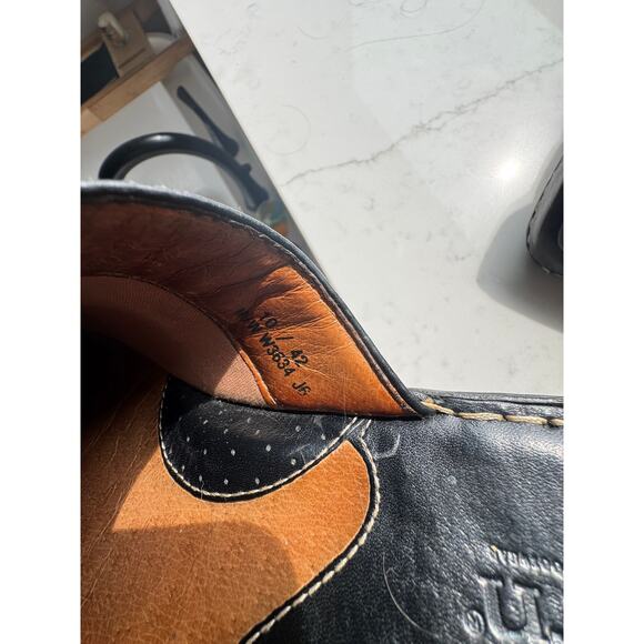 Born Black Leather Clogs Women’s Size 10 / EU 42 Slip-On Comfort Shoes - Picture 3 of 6